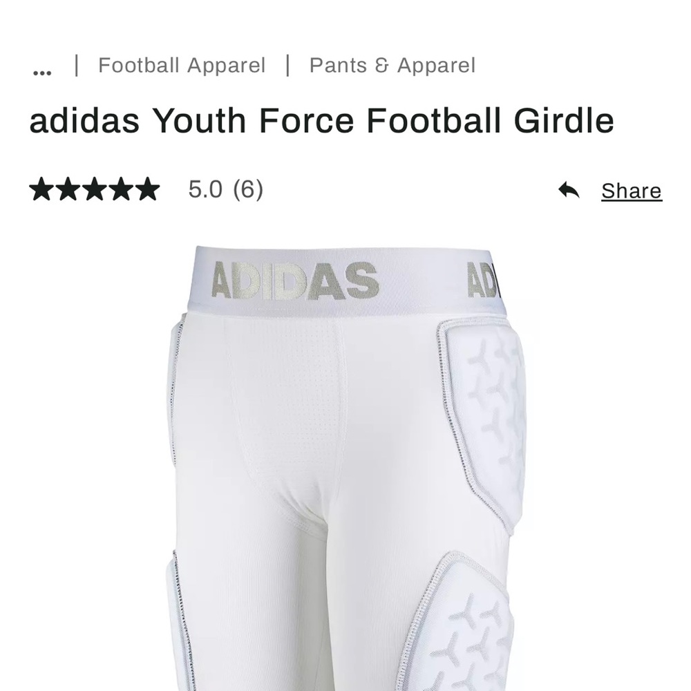 Adidas youth girdle, white